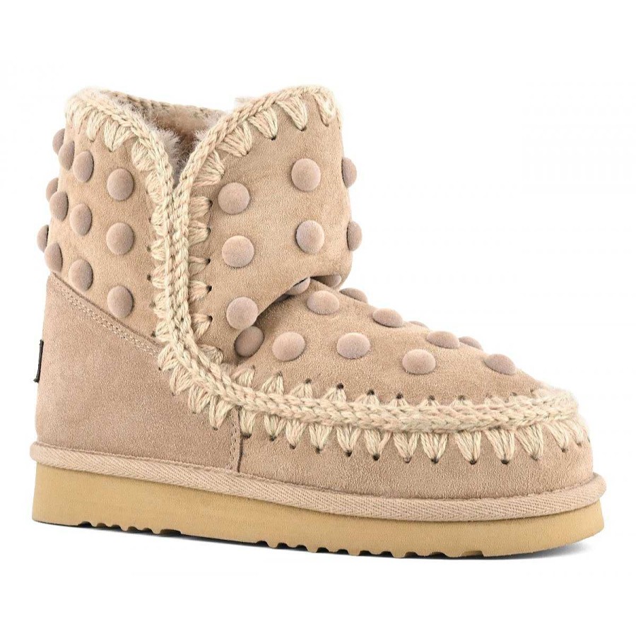 Vrouwen Mou boots Enkel Laarzen | Eskimo 18 Fluwelen Studs