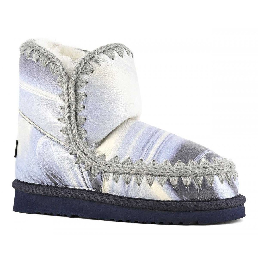 Vrouwen Mou boots Enkel Laarzen | Eskimo 18 Psychedelische Print Psychedelisch Grijs